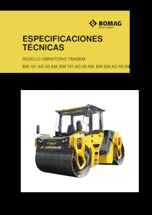 Walce wibracyjne tandemowe Bomag BW 161 AD-50 AM