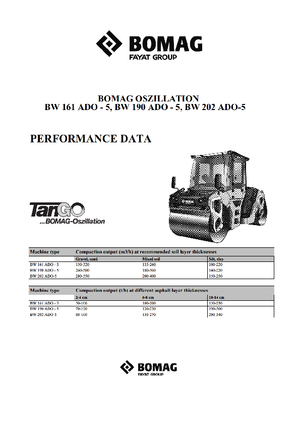 Walce wibracyjne tandemowe Bomag BW 161 ADO-5