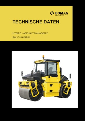 Walce wibracyjne tandemowe Bomag BW 174 AP 4 AM Hybrid