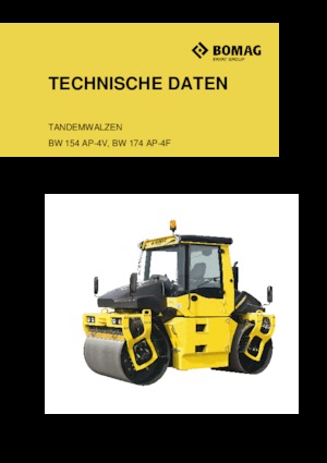 Walce wibracyjne tandemowe Bomag BW 174 AP 4f