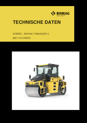 Walce wibracyjne tandemowe Bomag BW 174 AP-5 AM Hybrid