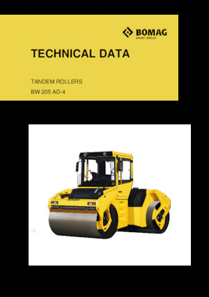 Walce wibracyjne tandemowe Bomag BW 205 AD-4