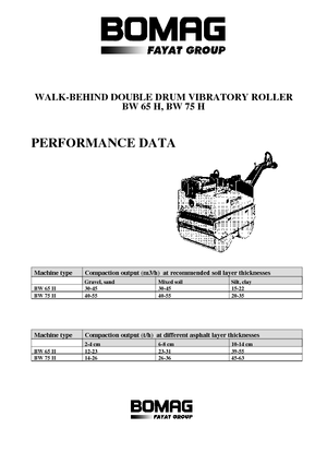 Walce wibracyjne tandemowe Bomag BW 65 H E-Start
