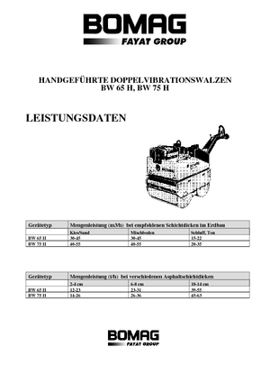 Walce wibracyjne tandemowe Bomag BW 65 H E-Start