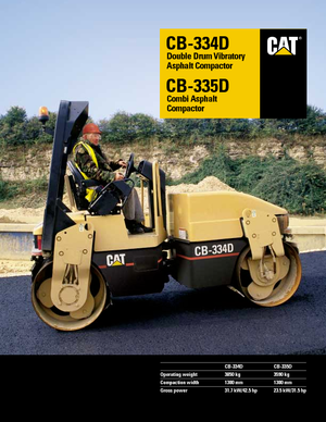 Walce wibracyjne tandemowe Caterpillar CB 334 D