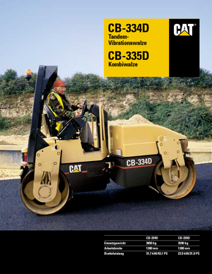 Walce wibracyjne tandemowe Caterpillar CB 334 D