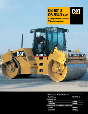 Walce wibracyjne tandemowe Caterpillar CB534D