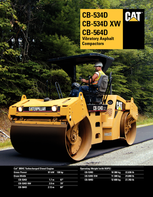 Walce wibracyjne tandemowe Caterpillar CB534D