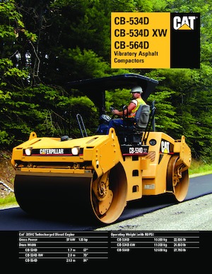 Walce wibracyjne tandemowe Caterpillar CB-564D