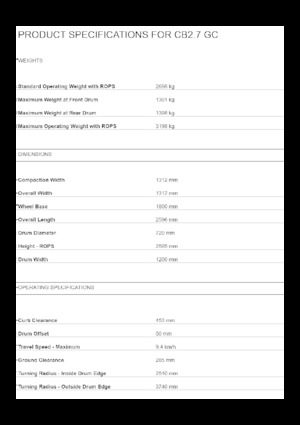 Walce wibracyjne tandemowe Caterpillar CB2.7 GC