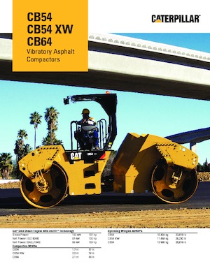 Walce wibracyjne tandemowe Caterpillar CB54