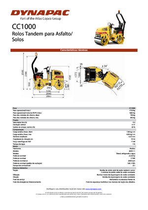 Walce wibracyjne tandemowe Dynapac CC 1000
