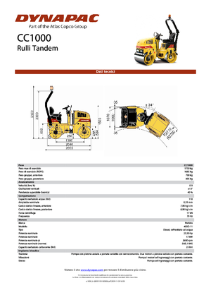 Walce wibracyjne tandemowe Dynapac CC 1000