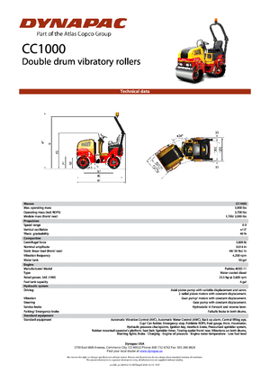 Walce wibracyjne tandemowe Dynapac CC 1000