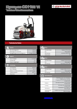 Walce wibracyjne tandemowe Dynapac CC 1100 VI