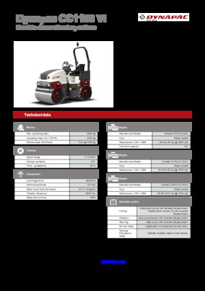 Walce wibracyjne tandemowe Dynapac CC 1100 VI