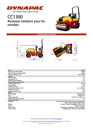 Walce wibracyjne tandemowe Dynapac CC 1300
