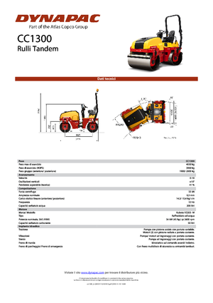 Walce wibracyjne tandemowe Dynapac CC 1300
