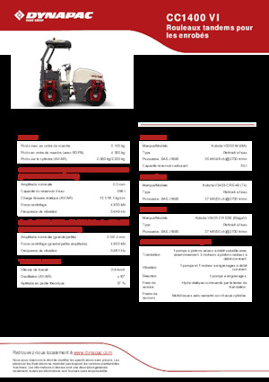 Walce wibracyjne tandemowe Dynapac CC 1400 VI
