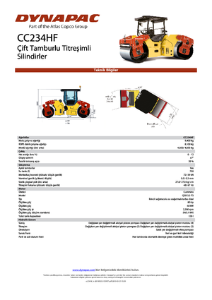 Walce wibracyjne tandemowe Dynapac CC 234 HF