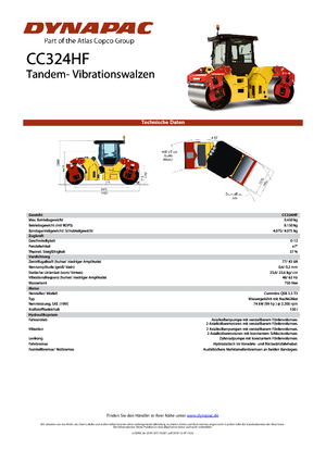 Walce wibracyjne tandemowe Dynapac CC 324 HF