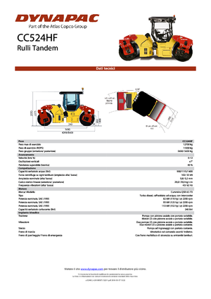 Walce wibracyjne tandemowe Dynapac CC 524 HF