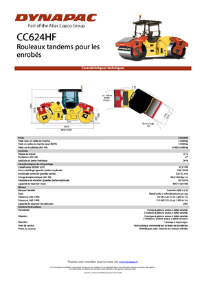 Walce wibracyjne tandemowe Dynapac CC 624 HF