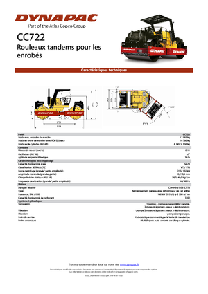 Walce wibracyjne tandemowe Dynapac CC 722