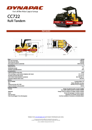 Walce wibracyjne tandemowe Dynapac CC 722