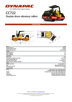 Walce wibracyjne tandemowe Dynapac CC 722