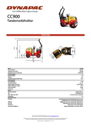 Walce wibracyjne tandemowe Dynapac CC 900