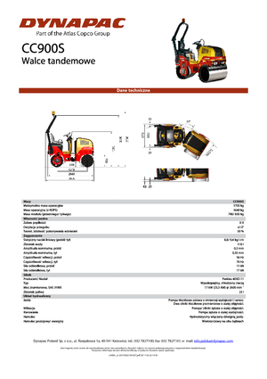 Walce wibracyjne tandemowe Dynapac CC 900 S