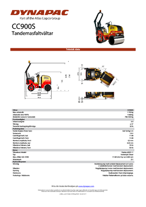 Walce wibracyjne tandemowe Dynapac CC 900 S