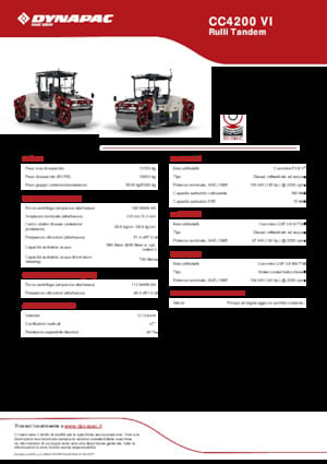 Walce wibracyjne tandemowe Dynapac CC4200 VI