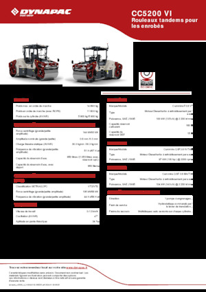Walce wibracyjne tandemowe Dynapac CC5200 VI