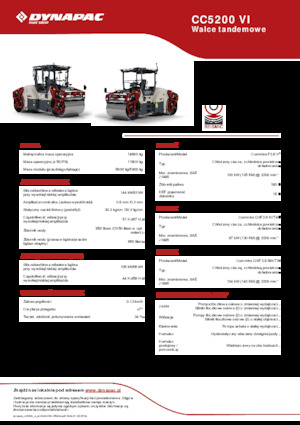 Walce wibracyjne tandemowe Dynapac CC5200 VI