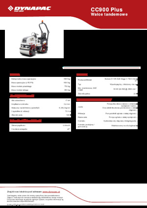 Walce wibracyjne tandemowe Dynapac CC900 Plus