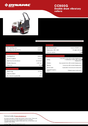 Walce wibracyjne tandemowe Dynapac CC900G