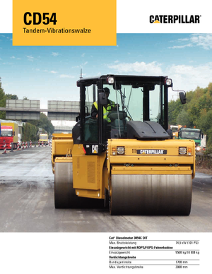 Walce wibracyjne tandemowe Caterpillar CD 54
