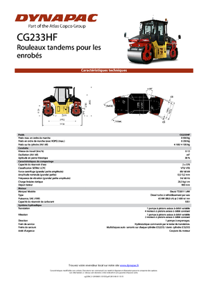 Walce wibracyjne tandemowe Dynapac CG 233 HF