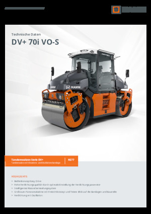 Walce wibracyjne tandemowe Hamm DV+ 70i VO-S