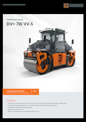 Walce wibracyjne tandemowe Hamm DV+ 70i VV-S
