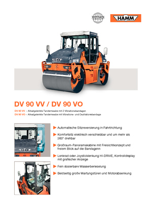 Walce wibracyjne tandemowe Hamm DV 90 VO