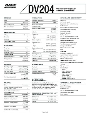 Walce wibracyjne tandemowe Case DV210