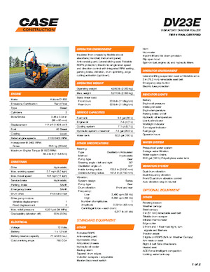 Walce wibracyjne tandemowe Case DV23E