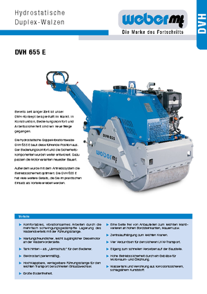 Walce wibracyjne tandemowe weber mt DVH 655 E