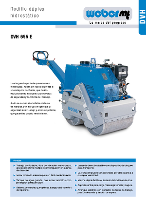 Walce wibracyjne tandemowe weber mt DVH 655 E