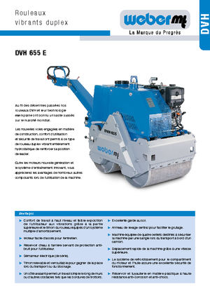 Walce wibracyjne tandemowe weber mt DVH 655 E