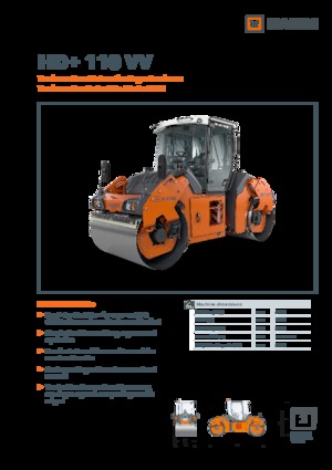 Walce wibracyjne tandemowe Hamm HD+ 110 VV
