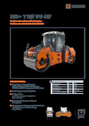 Walce wibracyjne tandemowe Hamm HD+ 110i VV-HF